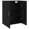 vidaXL Wandschrank Wandmontiert Schwarz Eichen-Optik 69,5 x 34 x 90 cm