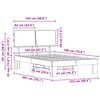 vidaXL Bettgestell mit gepolstertem Kopfteil Hellgrau 120 x 190 cm
