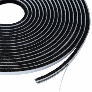 vidaXL Selbstklebende T&uuml;rb&uuml;rstendichtung 5 m PP Schwarz