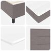 vidaXL LED Boxspringbett mit Matratze Taupe 140 x 200 cm Stoff