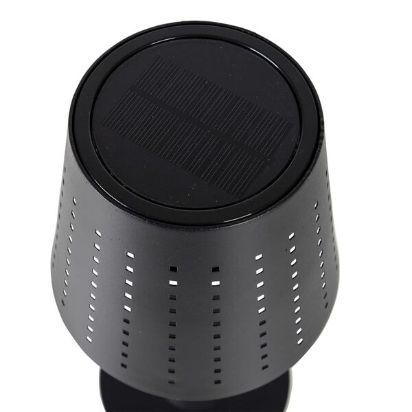 Bo-Camp LED-Solar-Tischleuchte Harter Schwarz