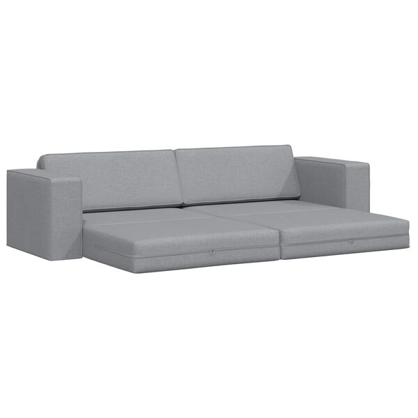 vidaXL Schlafsofa 200cm Hellgrau Stoff
