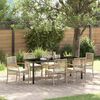vidaXL Garten Essgruppe 7 pcs Beige Poly-Rattan