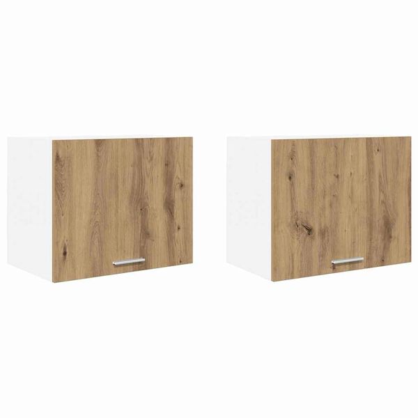 vidaXL H&auml;ngeschrank 2 pcs Artisan-Eiche und Wei&szlig; 50 x 31 x 40 cm