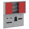 vidaXL Werkzeugschrank-Set 3 Stk. Rot Pulverbeschichteter Stahl