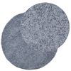 vidaXL Teppich Shaggy Hochflor Modern Blau &Oslash; 100 cm