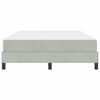 vidaXL Boxspringbett mit Matratze Hellgrau 160 x 210 cm Stoff