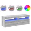 vidaXL TV-Schr&auml;nke 2 Stk. mit LED-Leuchten Grau Sonoma 60x35x40 cm