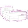 vidaXL Boxspringbett mit Matratze Dunkelgrau 120x220 cm Samt