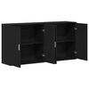 vidaXL Sideboard 2 pcs Schwarz Eichen-Optik 79 x 38 x 80 cm