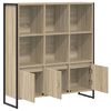 vidaXL B&uuml;cherregal 2 pcs Sonoma 99,5 x 30 x 108 cm Holzwerkstoff