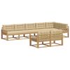 vidaXL Outdoor-Sofagarnitur mit Kissen 6 pcs Wei&szlig; und Beige Polyester