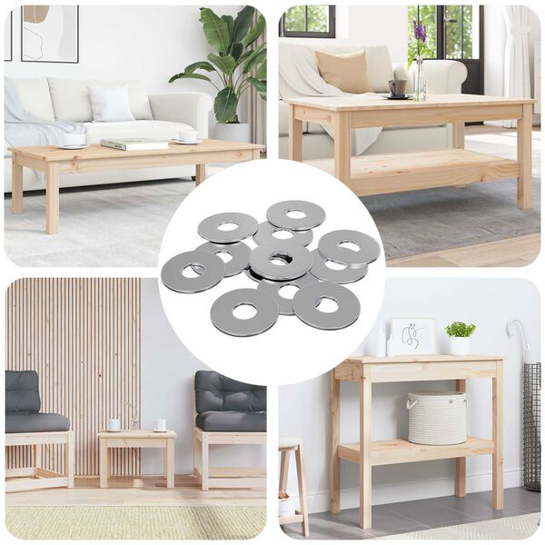 vidaXL Unterlegscheiben 9000 pcs Silber Eisen