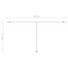 vidaXL Markise Manuell Einziehbar mit LED 600x350 cm Anthrazit