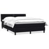 vidaXL Boxspringbett mit Matratze Schwarz 160x210 cm Samt