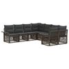 vidaXL Gartensofa-set 8 stk. 8-Sitzanzahl Grau und Dunkelgrau