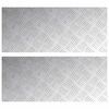 vidaXL Stufenmatten 2 stk. 70 x 30 cm Silber Aluminium Rechtwinklig