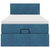 vidaXL Ottoman-Bett mit Matratze Dunkelblau 80x200 cm Samt
