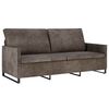 vidaXL 3-Sitzer Sofa Dunkelgrau 190 x 81 x 82 cm Kunstwildleder