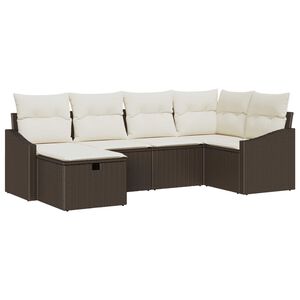 vidaXL Sofa Set mit Kissen 6 pcs Poly-Rattan