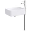 vidaXL Waschbecken mit Wasserhahn und Abfluss Chrom