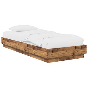 vidaXL Bodenbettgestell Altholz 80 x 200 cm Holzwerkstoff