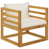 vidaXL 12-tlg. Garten-Lounge-Set mit Auflagen Creme Massivholz Akazie
