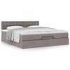 vidaXL Ottoman-Bett mit Matratze Taupe 180x200 cm Stoff