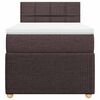 vidaXL Boxspringbett mit Matratze Dunkelbraun 90x190 cm Stoff