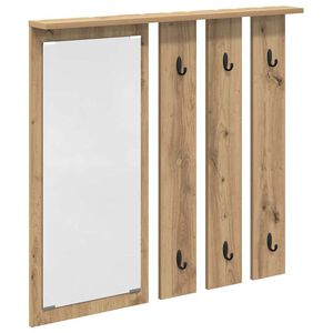 vidaXL Wandmontierter Kleiderst&auml;nder Wandhalterung Artisan-Eiche