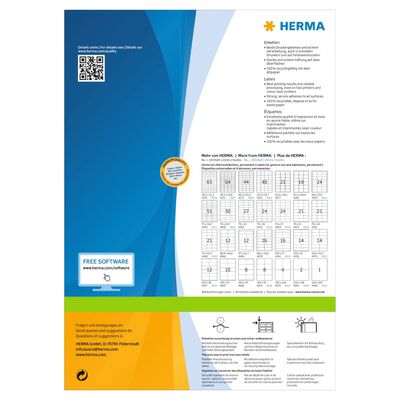 HERMA Etiketten PREMIUM Permanent Haftend A5 148,5x205 mm 400 Blätter