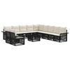 vidaXL Gartensofa-set 12 pcs Schwarz Poly-Rattan