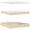 vidaXL Ottoman-Bett mit Matratzen & LEDs Creme 200x200 cm Stoff