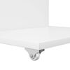 vidaXL Beistelltisch Mit Rad Wei&szlig; 40 x 35 x 60 cm Holzwerkstoff