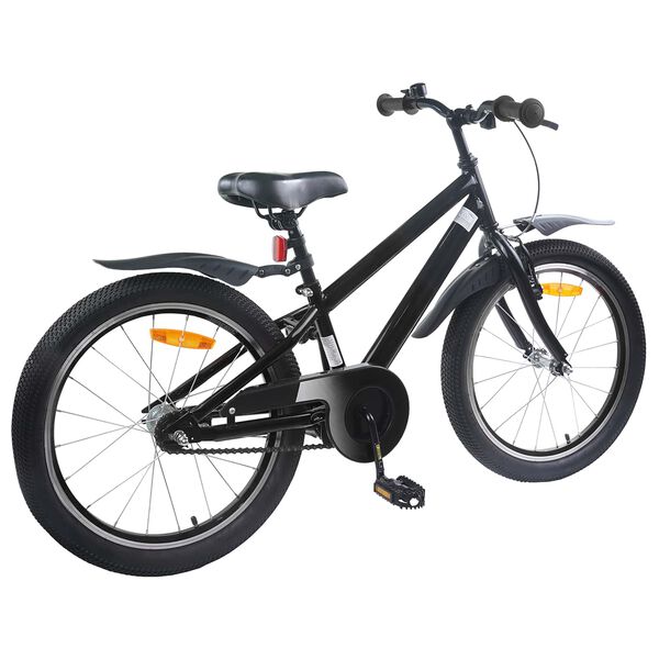 vidaXL Kinderfahrrad 18 Zoll f&uuml;r 5-7 Jahre alt Schwarz