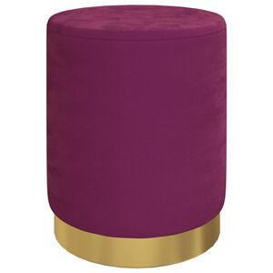vidaXL Runder Aufbewahrungshocker Violett Samt 31 x 37 cm