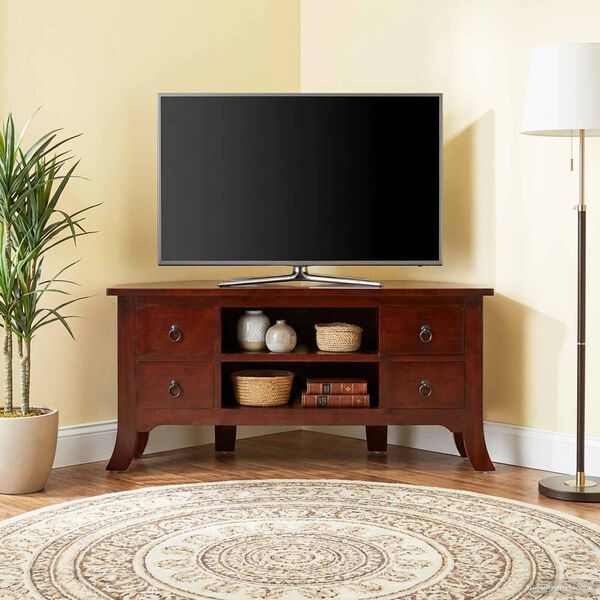 vidaXL TV-Schr&auml;nk Braun 100 x 40,5 x 46 cm Massives Mahagoni Holz