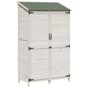 vidaXL Garten Shed Wei&szlig; 106,5 x 56 x 176 cm Holzwerkstoff