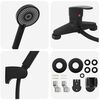 vidaXL Duschkopf Set Schwarz G 1 / 2 Zoll