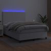 vidaXL Boxspringbett mit Matratze & LED Wei&szlig; 140x190 cm Kunstleder