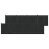 vidaXL Zaunelement 8 pcs WPC und Aluminium Schwarz
