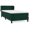 vidaXL Boxspringbett mit Matratze Dunkelgr&uuml;n 80x200 cm Samt
