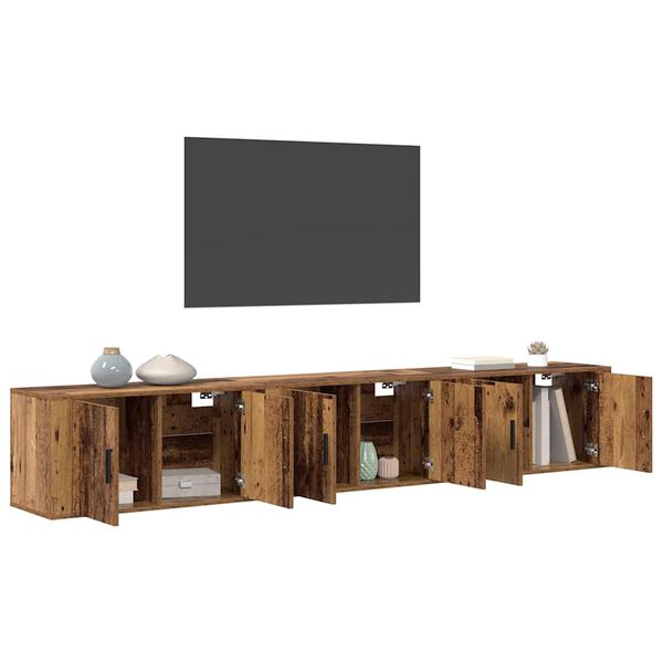 vidaXL Wand-TV-Schrank Set 3 pcs Altholz 80 x 34,5 x 40 cm