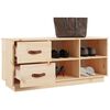 vidaXL Schuhbank 100x34x45 cm Massivholz Kiefer