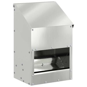 vidaXL H&uuml;hnerf&uuml;tterer Silber 21 x 16 x 33 cm Verzinkter Stahl