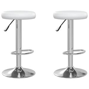 vidaXL Barhocker 2 Stk. Wei&szlig; Kunstleder