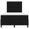 vidaXL Boxspringbett mit Matratze mit LED Schwarz 120 x 190 cm Stoff