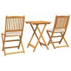 vidaXL Garten Bistro Set 3 pcs Braun Massivholz Akazie