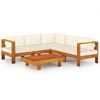 vidaXL 6-tlg. Garten-Lounge-Set mit Kissen 100x60 cm Akazienholz