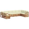 vidaXL Outdoor-Sofagarnitur 10 stk. Natur und Creme